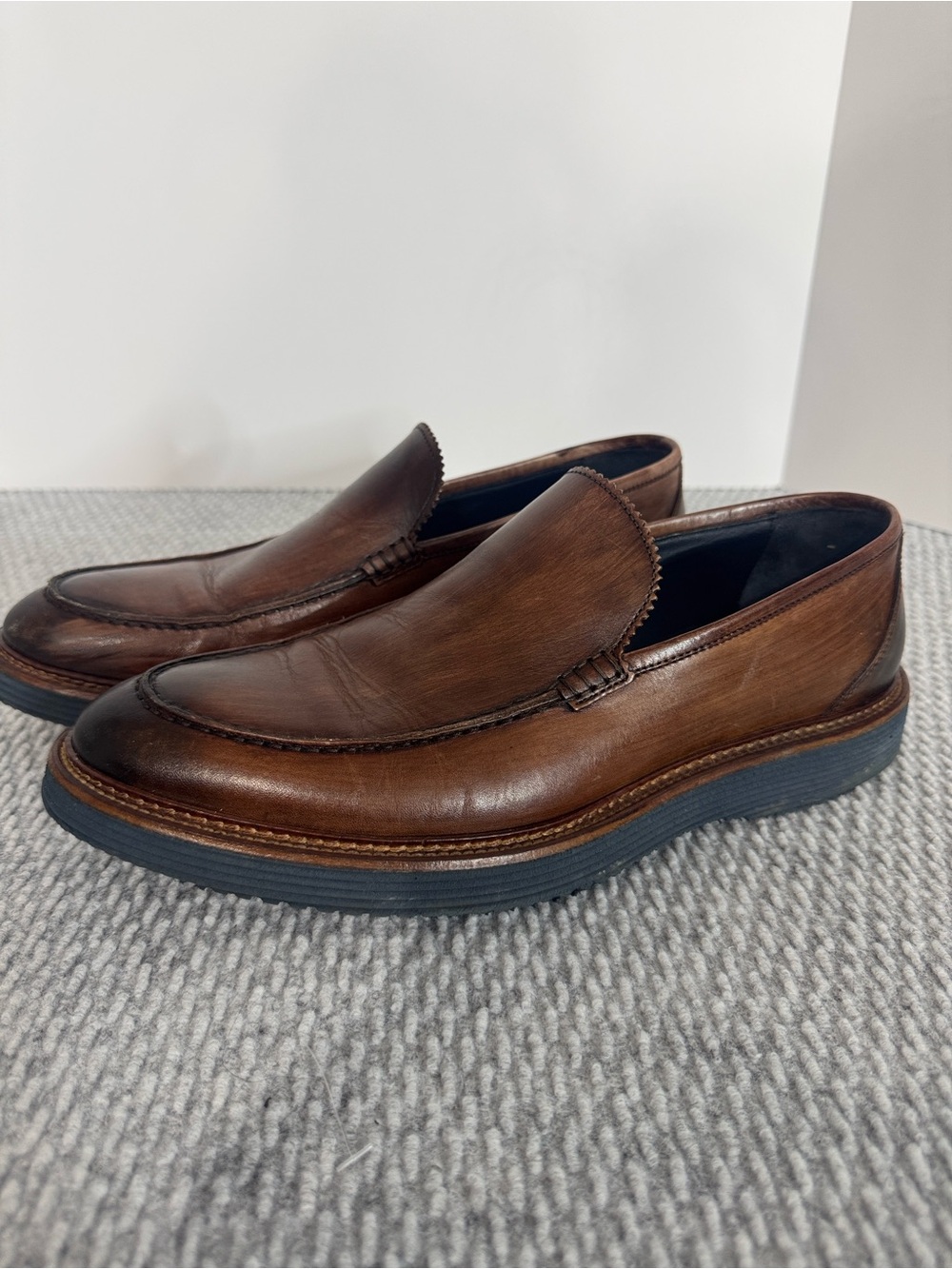 Johnston Murphy Loafer Extra Light Sz 9 Brown